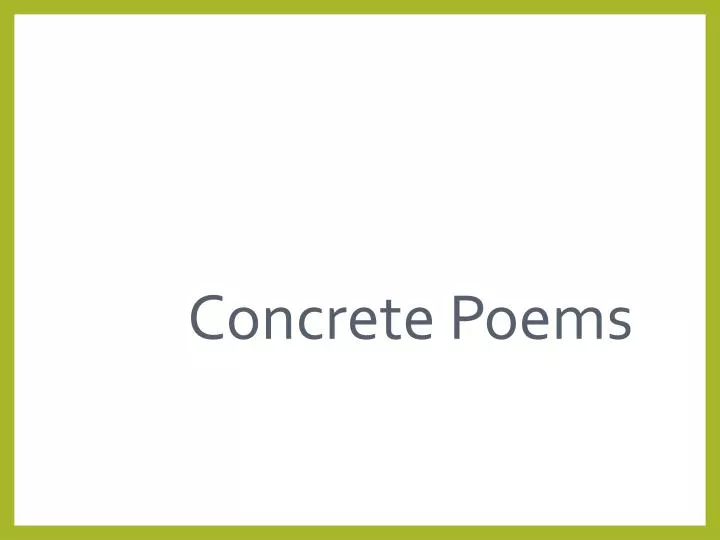 concrete poems