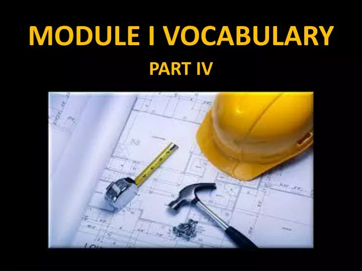 module i vocabulary