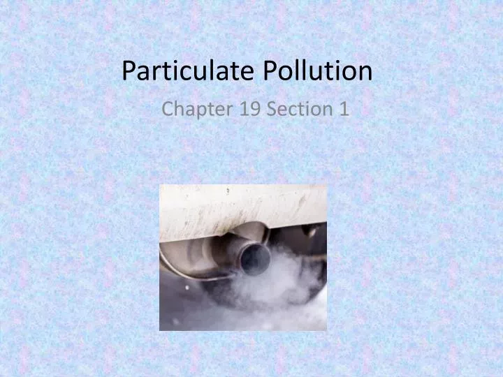 particulate pollution