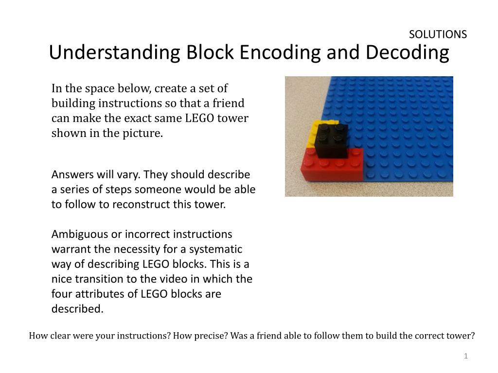 PPT - Understanding Block Encoding and Decoding PowerPoint Presentation ...