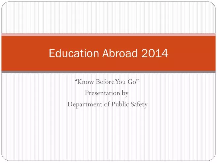 education abroad 2014