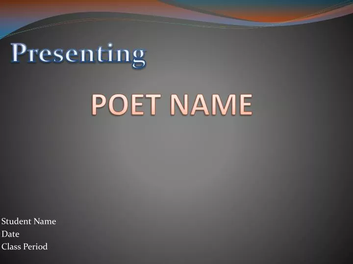 poet name