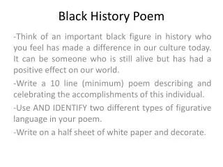 black history poem