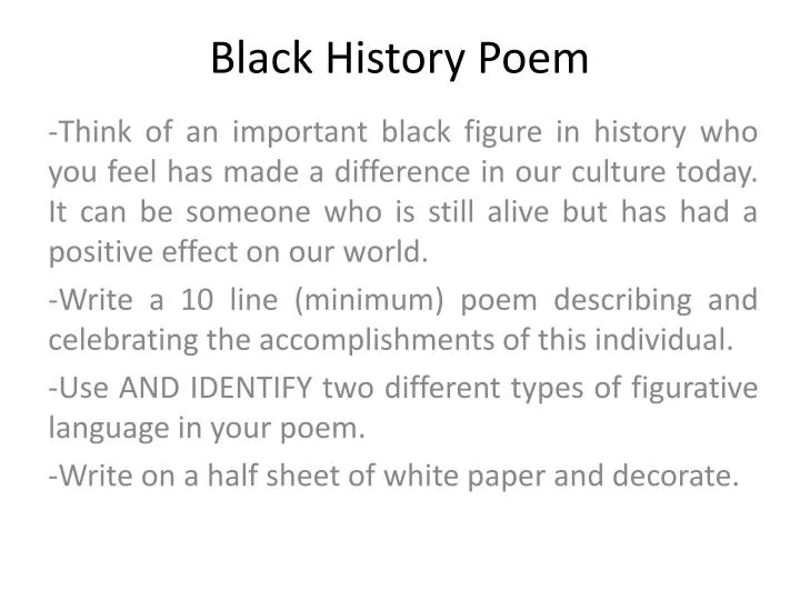 black history poem
