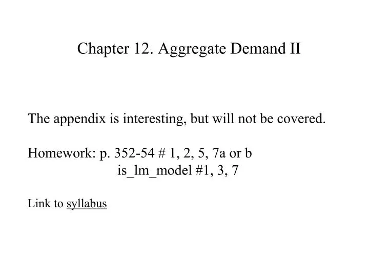 chapter 12 aggregate demand ii