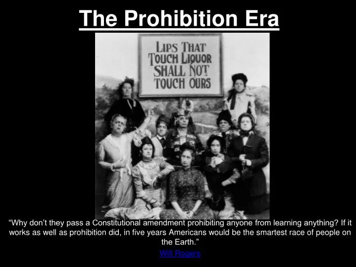 the prohibition era