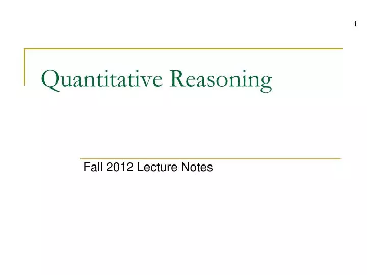 quantitative reasoning