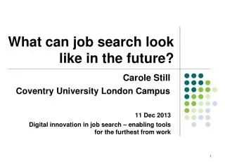 What can job search look like in the future?