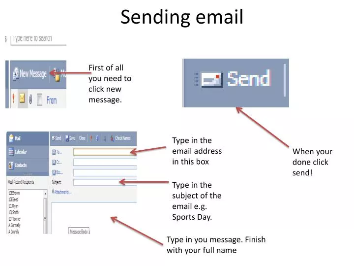 sending email