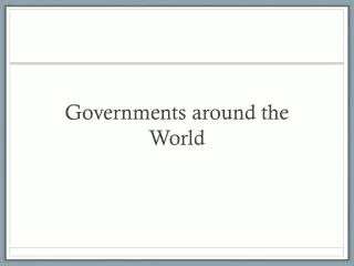 Governments around the World