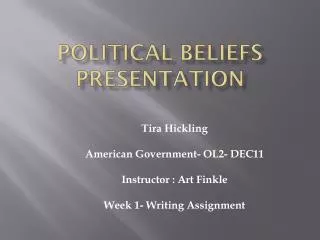 Political Beliefs Presentation