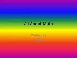 All About Math