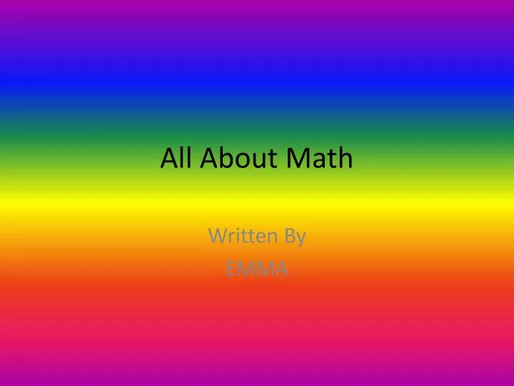 all about math