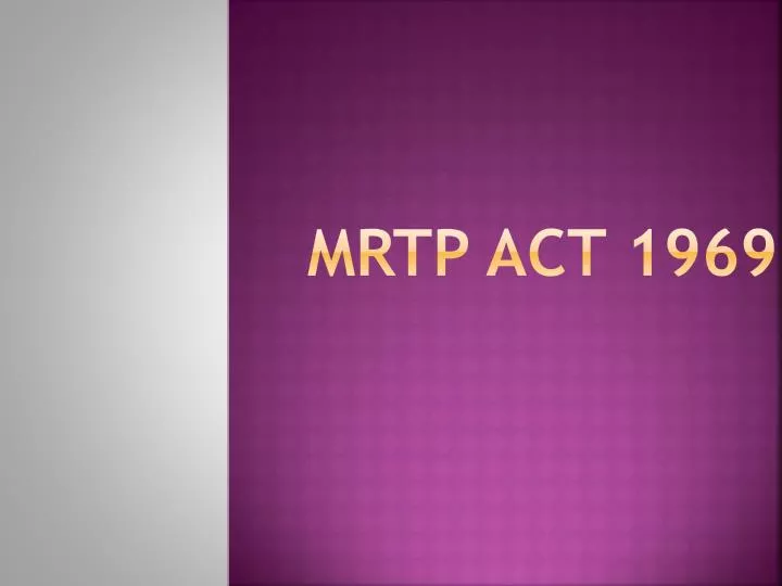 mrtp act 1969