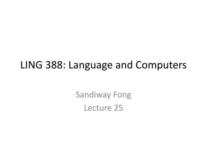 ling 388 language and computers