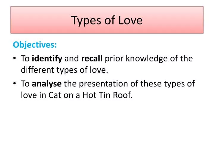 types of love