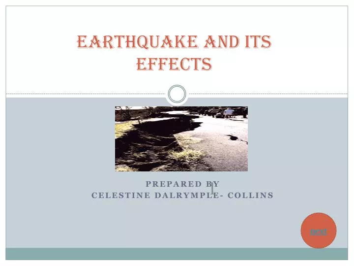 earthquake and its effects