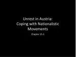 Unrest in Austria: Coping with Nationalistic Movements