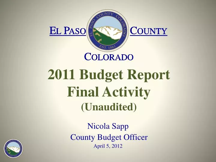 2011 budget report final activity unaudited