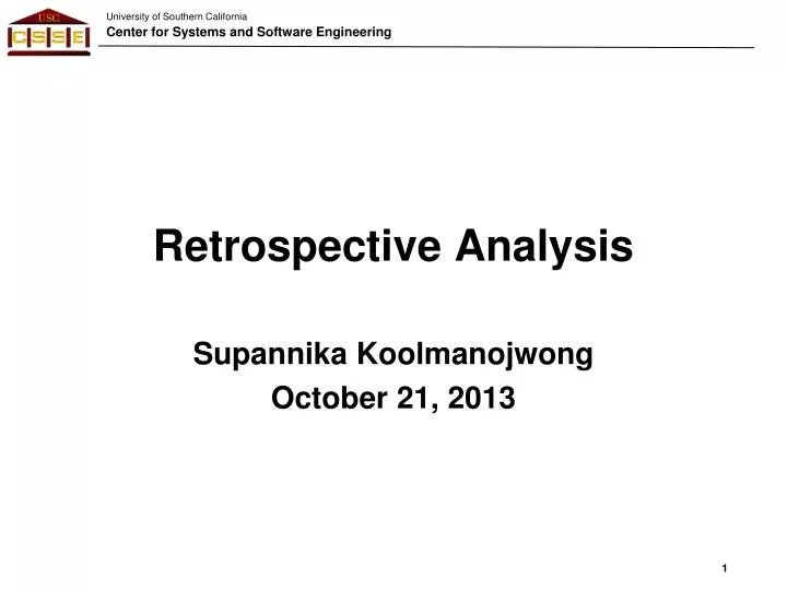retrospective analysis