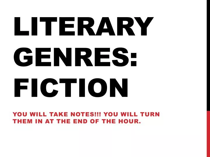 literary genres fiction