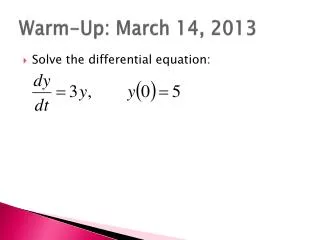 warm up march 14 2013