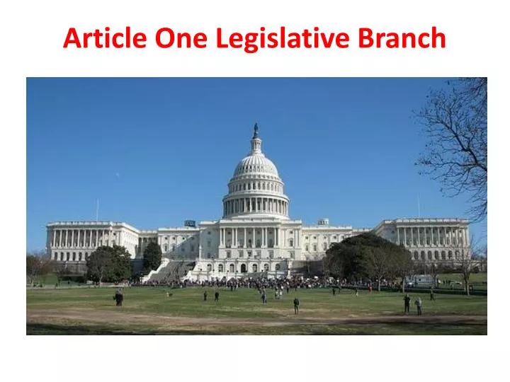 article one legislative branch