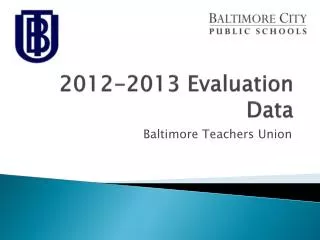 2012-2013 Evaluation Data