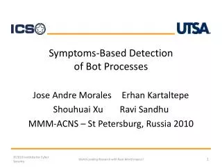 Symptoms-Based Detection of Bot Processes