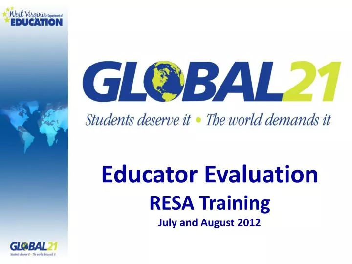 educator evaluation resa training july and august 2012
