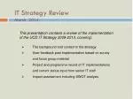 IT Strategy Review March 2014 - slide 1