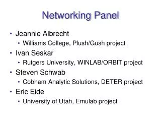 Networking Panel