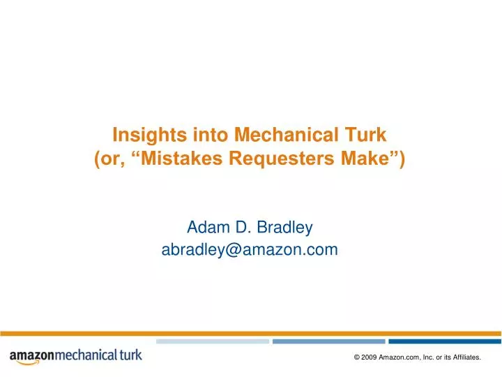 insights into mechanical turk or mistakes requesters make