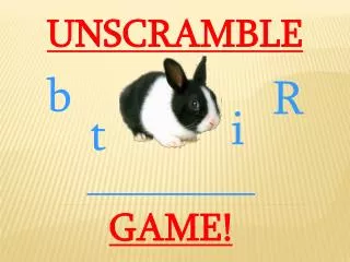 UNSCRAMBLE