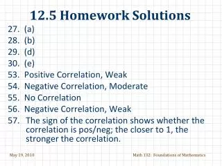 12.5 Homework Solutions