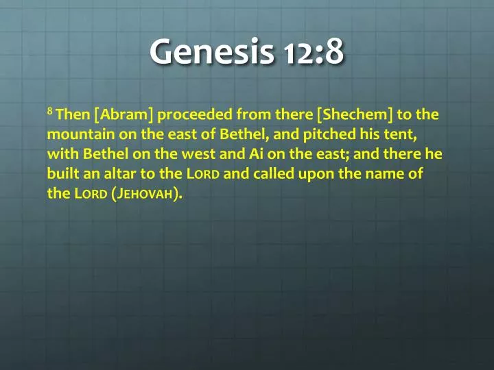 genesis 12 8