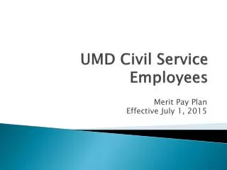 UMD Civil Service Employees