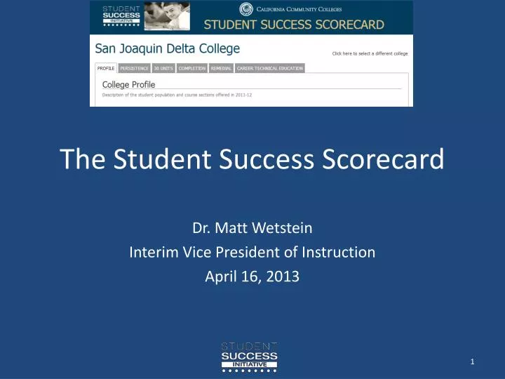 the student success scorecard