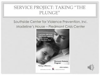 Service project: Taking “The Plunge”
