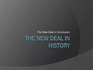 The New deal in history