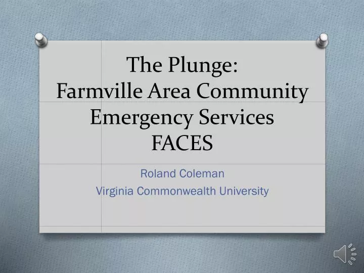 the plunge farmville area community emergency services faces