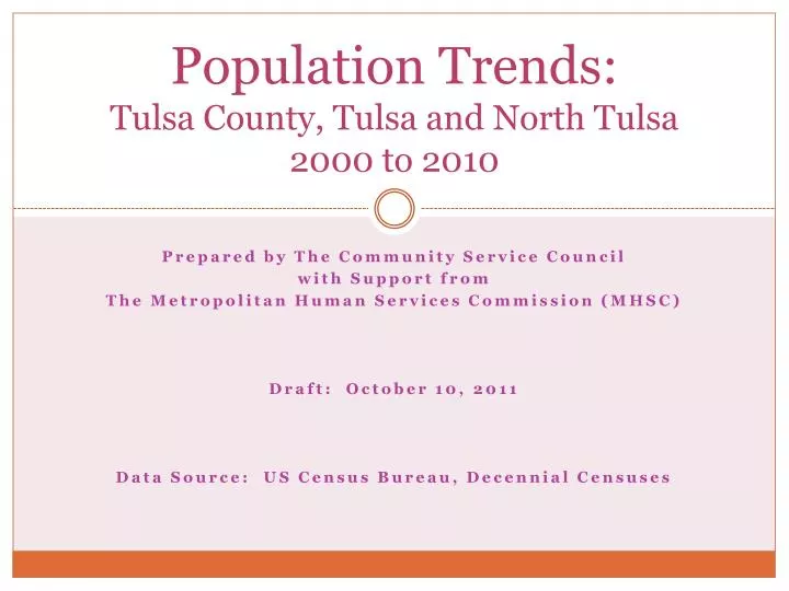 population trends tulsa county tulsa and north tulsa 2000 to 2010
