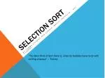 PPT - Selection Sort PowerPoint Presentation, free download - ID:9136132