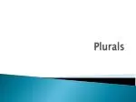 Plurals - slide 1