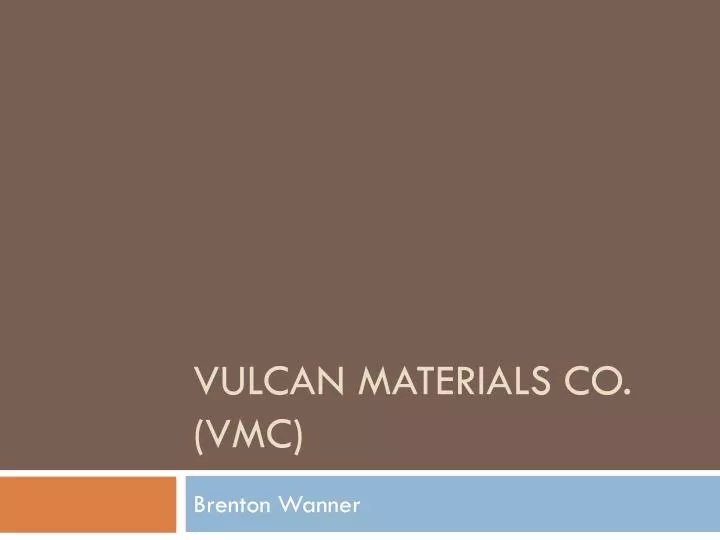 vulcan materials co vmc
