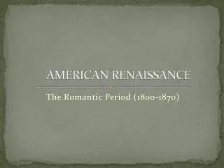 american renaissance
