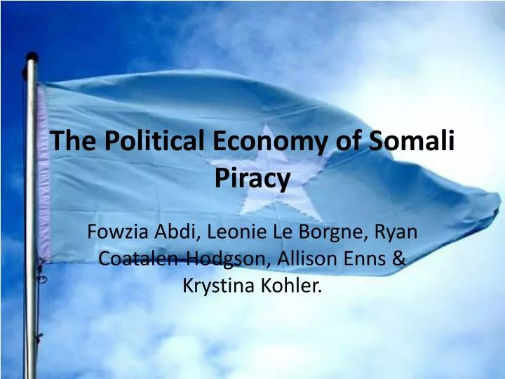 the political economy of somali piracy