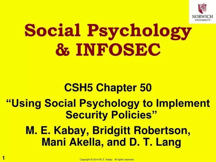 social psychology infosec