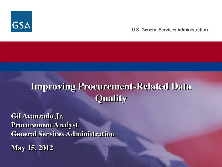 improving procurement related data quality