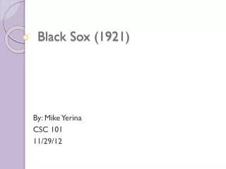 Black Sox (1921)